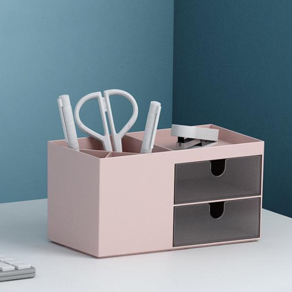 メイクボックス 大容量 コスメボックス 可愛い おしゃれ 卓上 小物入れ 小物収納 引き出し ペン立...