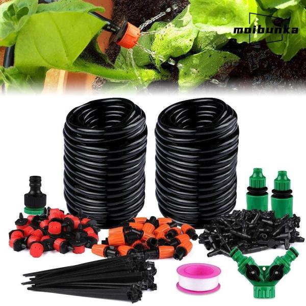 自動散水セット 噴霧ノズル 点滴ノズル 灌漑システム 149個セット 30Mホース ドリップ散水 給...