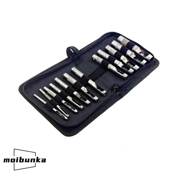 12/15本セット 穴あけポンチ 穴あけ レザークラフト穴あけ ベルトポンチ レザーパンチ ベルト ...