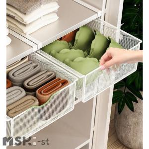 戸棚ラック 吊り下げ 棚下 収納カゴ バスケッ...の詳細画像2