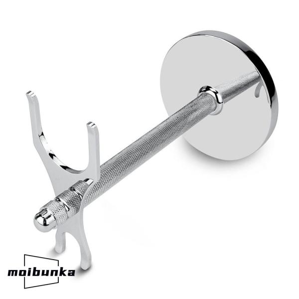 カミソリ＆シェービングブラシ用スタンド 幅広いバックル より安定な台座 硬直な外形