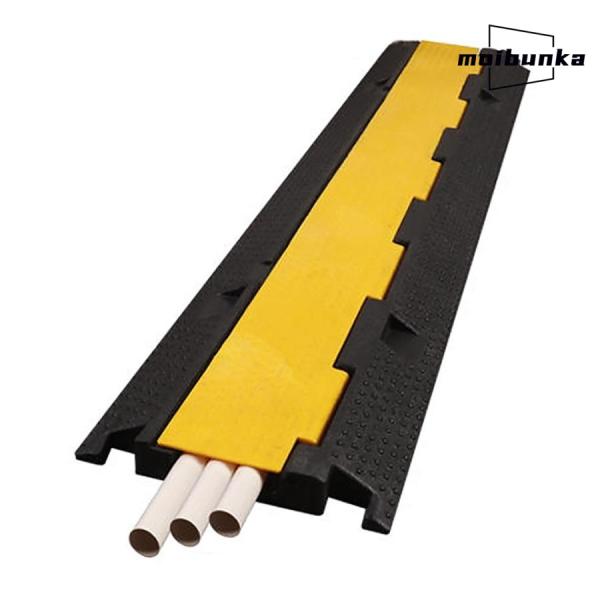 配線隠し 床 頑丈なゴム製ケーブルスロープ、歩行者用ケーブルプロテクター、コードカバケーブルカバース...