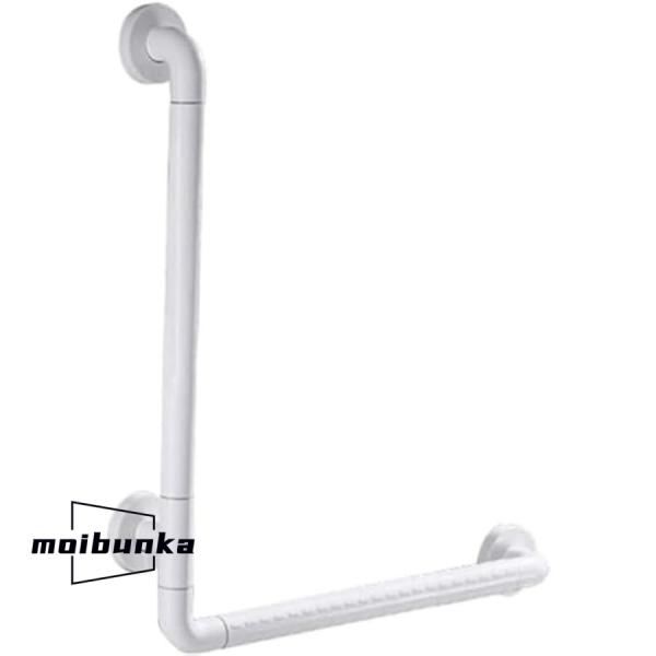 バスルームトイレ滑り止め手すりL型安全滑り止めアームレストは300KG防錆ステンレススチールナイロン...