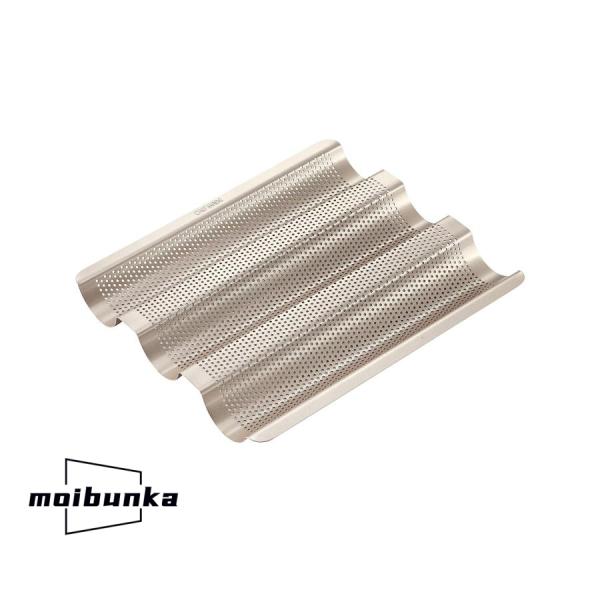 フランスパン 型 フランスパン天板 フランス バゲットトレイ 3山 粘りにくいケーキ型