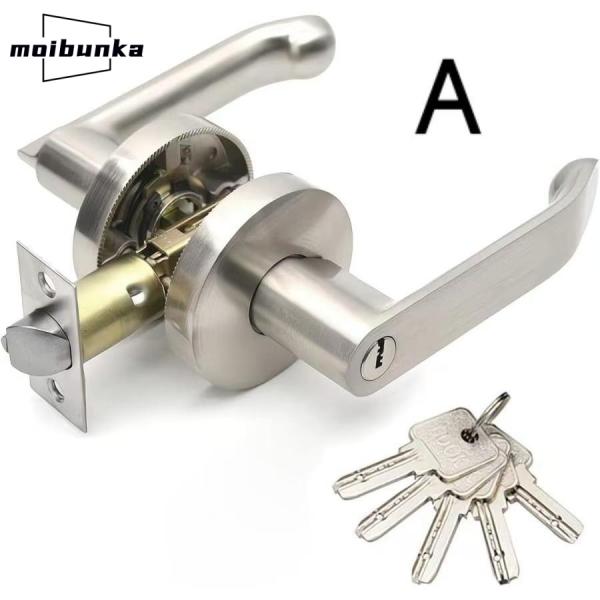 堅塁金物 ドアノブ 鍵付き 室内 寝室 浴室に適用 亜鉛合金の主体