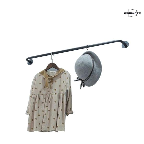 壁掛け式ハンガーレール、金属製ヘビーデューティーハンガーコートラックディスプレイラック、チューブハン...