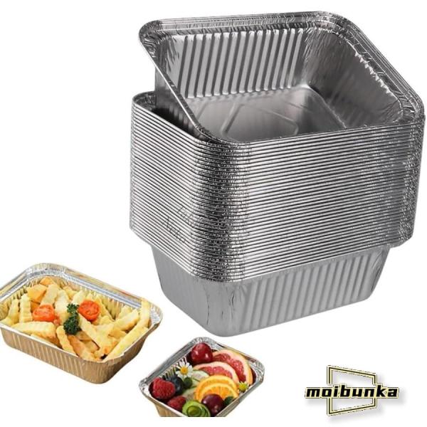 100 個 使い捨てアルミ鍋 アルミ鍋 アルミバーベキュープレート 使い捨て鍋ト 使い捨てボウル ア...