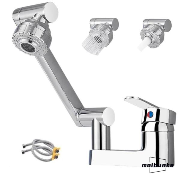 洗面水栓 2つの吐水モード付き 真鍮 洗面台 蛇口 混合栓 洗面台 2穴、洗面器蛇口 洗面所 湯水混...