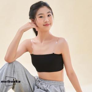 チューブトップ ストラップ 透明 ストラップレ...の詳細画像1