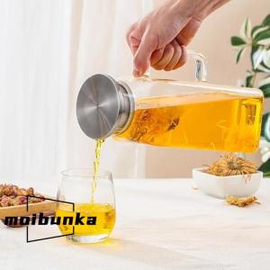 麦茶ポット 2L 大容量 冷水筒 耐熱ガラス ...の詳細画像3