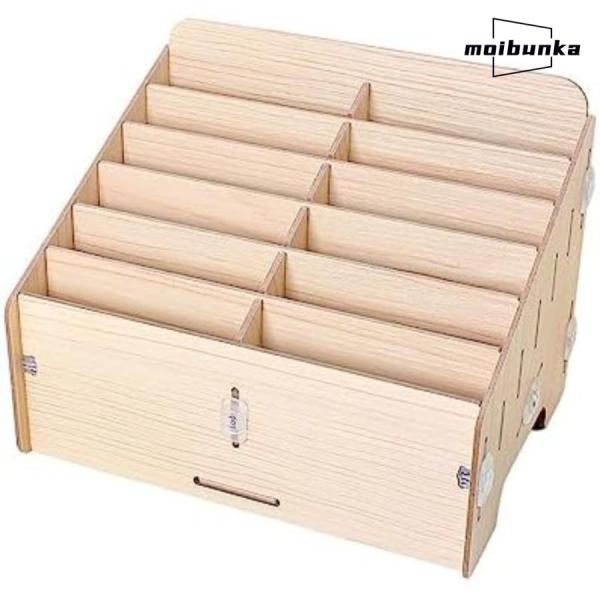 収納ボックス カードスタンド 多機能 携帯電話 卓上 木製 カード収納 カード立て スマホ収納ラック...