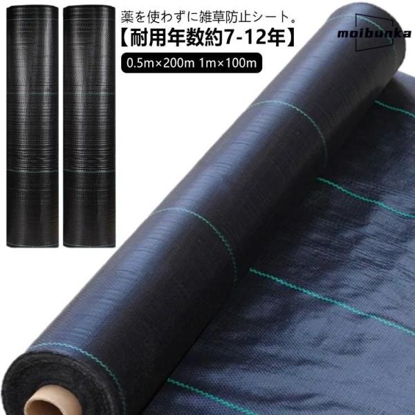 防草シート 1m×100m 0.5m×200m 雑草防止シート ぼうそうシート 雑草 シート 田んぼ...