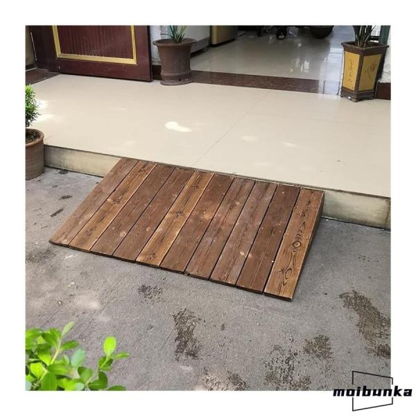 スロープ 車椅子段差解消 玄関の補助的な木製敷居スロープ。 4 5 6 7 8 10インチ上昇 家の...