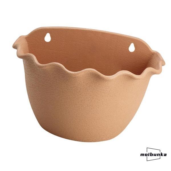 壁掛け植木鉢 壁掛けプランター 手すり 屋内 屋外 フェンス用 ブラウン