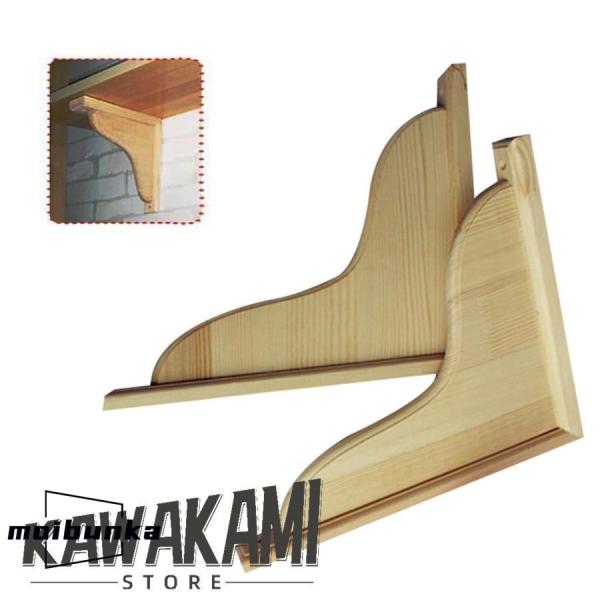 2個 棚受け 木製 おしゃれ 棚受け金具 木製 L字型 ブラケット 棚受け トライアングル 棚受け ...