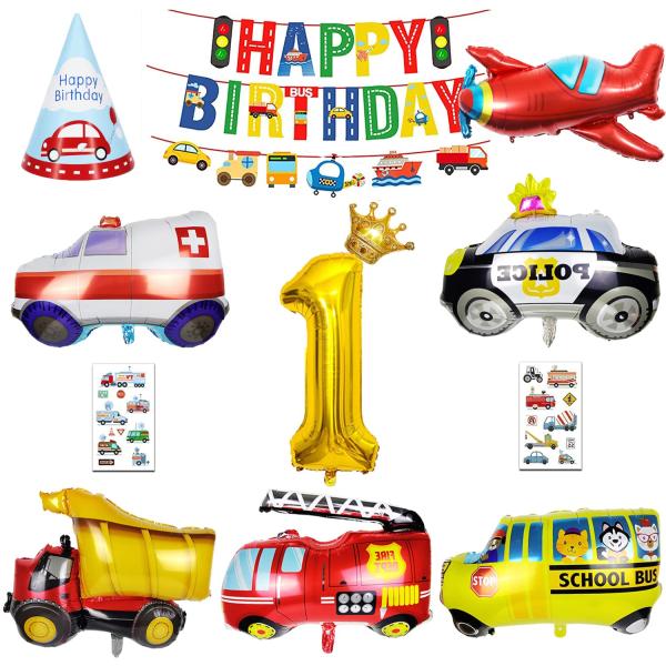 誕生日 飾り付け 男の子、大きな 車 バルーン 誕生日バルーン 一歳 誕生日 男の子 1歳 誕生日プ...