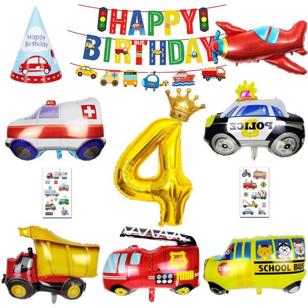 誕生日 飾り付け 男の子、大きな 車 バルーン 誕生日バルーン 4歳 男の子 誕生日プレゼント 誕生...