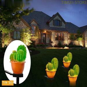 屋外ガーデンライト サボテンの形 ソーラーライト 太陽光発電 装飾的なランドスケープライト LED芝生ライト 自動点灯 屋外防水 庭 車道 歩道 園芸