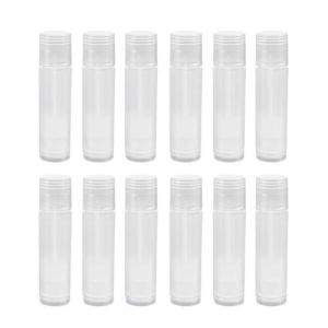 Frcolor リップクリームチューブ リップ容器 リップバームチューブ 口紅チューブ 手作り 回転式 詰め替え 空ボトル 透明 50本セット