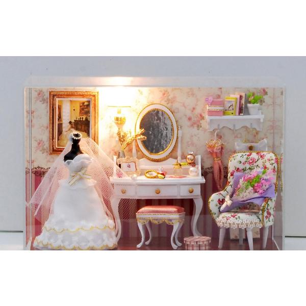 ドールハウス ミニチュア 手作りキット セットウェディング ドレス 結婚式 場   花束 ブーケ L...