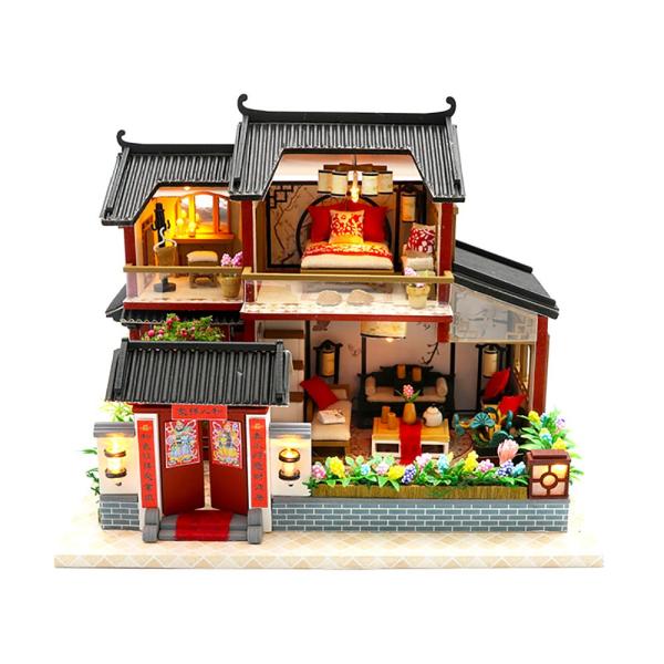 ドールハウス ミニチュア 手作りキット 中華風 中国 チャイナ 歴史的 | 小型 初心者向け | L...