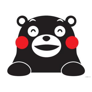 くまモンステッカー ジャンボ F　W530mm×H415mm くまもん 熊本 ご当地 キャラクター ...