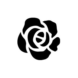 切り文字 【薔薇1】サイズ：3L(うちわ最大サイズ)素材
