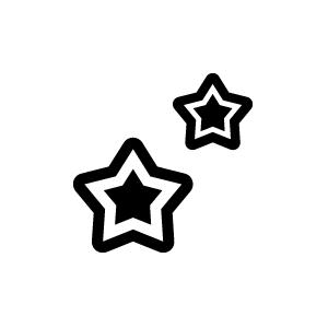 星　うちわ文字オーダー 切り文字 【星1】サイズ：3L(うちわ最大サイズ)素材：カッティング