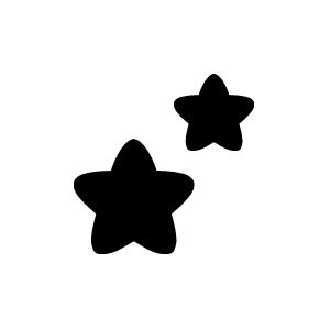 切り文字 【星3】サイズ：3L(うちわ最大サイズ)素材：カッティング