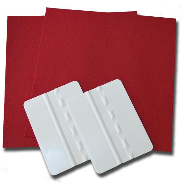 スキージ＋フェルト各2枚セット『ステッカー貼り付けに』『印刷工房』