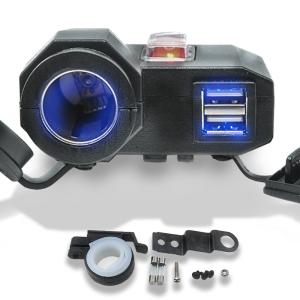 バイク用 シガーソケット USB電源 防水 ナビ電源 充電器