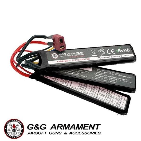 【5％OFFクーポン】G&amp;G　LIPOバッテリー　11.1V1100mah　Tコネクター　ショートト...