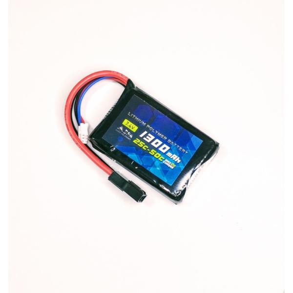 SFA 7.4ｖ1300ｍAh リポバッテリー 25C-50C PEQ ミニコネクタータイプ