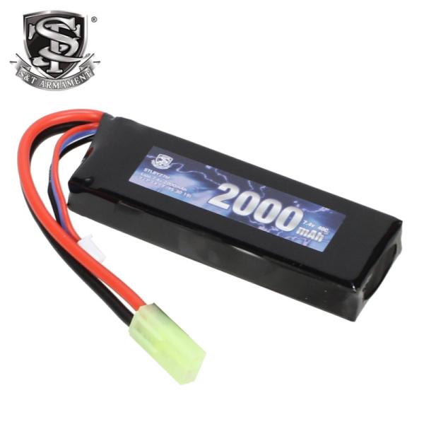 【ボーナスストアPlus＋5％】S＆T 7.4v Lipo 2000mAh 40C ミニバッテリー ...