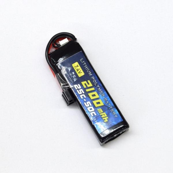 SFA 7.4V2100mAh 25C-50C ミニSバッテリー T字コネクタ B047T