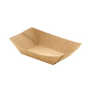 シモジマ ヘイコー 食品トレー クラフトフードトレー 深型 ＳＳ 使い捨て 天面（１１８×７０）×底面（７５×５０）×高さ２８ｍｍ 0045