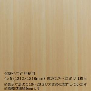 化粧ベニヤ 桧板目 1m×2m 厚さ2.7〜12ミリよりオプション選択 1枚入