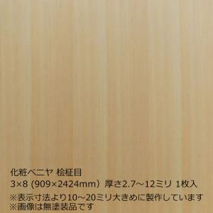 ミルク②底板あり　2個分の2個目。ご購入　積層材　無塗装 化粧ベニヤ 桧板目 3×6（909×1818mm）厚さ2.7〜12ミリよりオプション