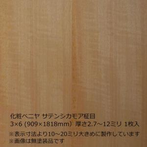 化粧ベニヤ サテンシカモア柾目 4×8（1212×2424mm）厚さ2.7〜12ミリ
