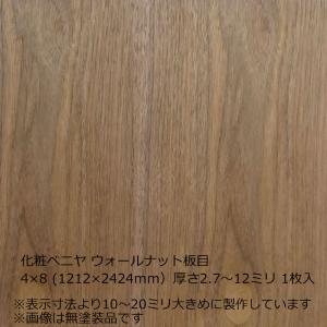化粧ベニヤ ウォールナット板目 3×8（909×2424mm）厚さ2.7〜12ミリ