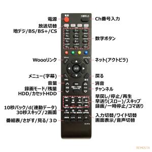 互換品 日立 Wooo テレビ リモコン C-...の詳細画像5