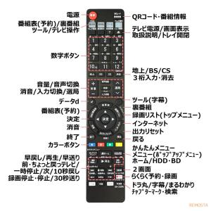互換品 シャープ アクオス ブルーレイ リモコ...の詳細画像5