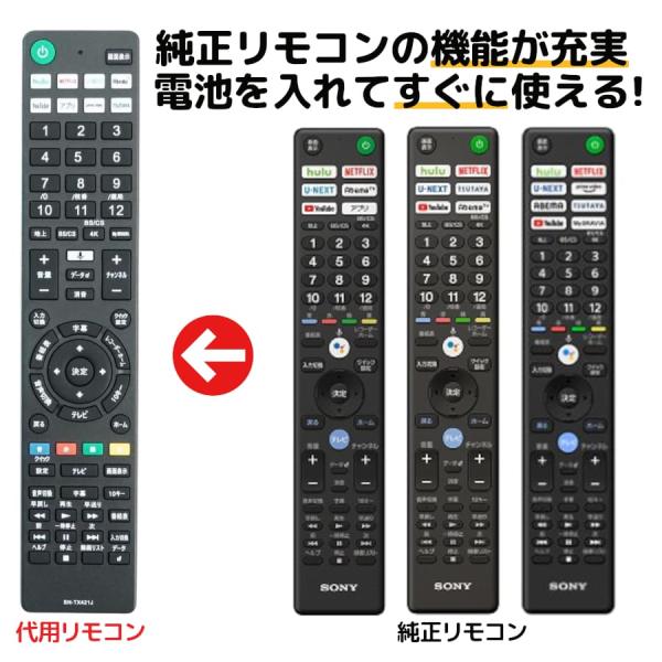 ソニー ブラビア テレビ リモコン RMF-TX410J RMF-TX421J RMF-TX431J...