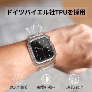 アップルウォッチ バンド クリア 透明 ベルト...の詳細画像3