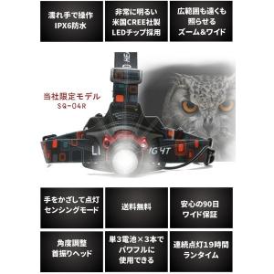 ヘッドライト LED 充電式 単3電池 100...の詳細画像5
