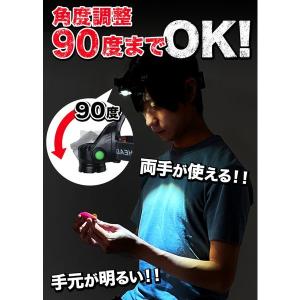ヘッドライト 充電式 超強力 LED ヘッドラ...の詳細画像4