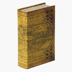 東洋石創 本型収納ボックス BOOK BOX  28422 シークレットブック アンティークマップ 16世紀後半の世界地図 小物入れ 本型金庫