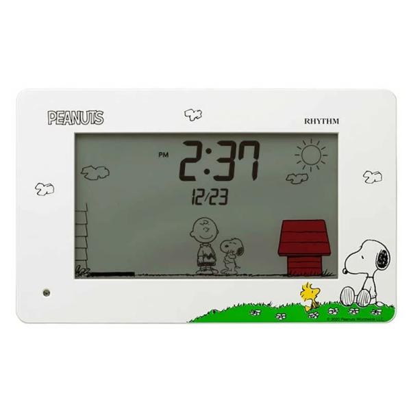 リズム アクションデジタル目覚まし時計　スヌーピー　R79　8RDA79MS03 デジタル