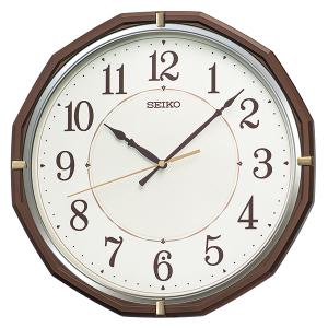 SEIKO（セイコー） 電波掛け時計 木枠 茶木地塗装 KX388B : 木馬家具