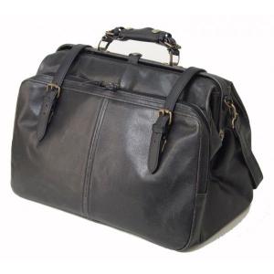 レトロオープンポケット ダレスボストンバッグ 国産合皮 アンティーク